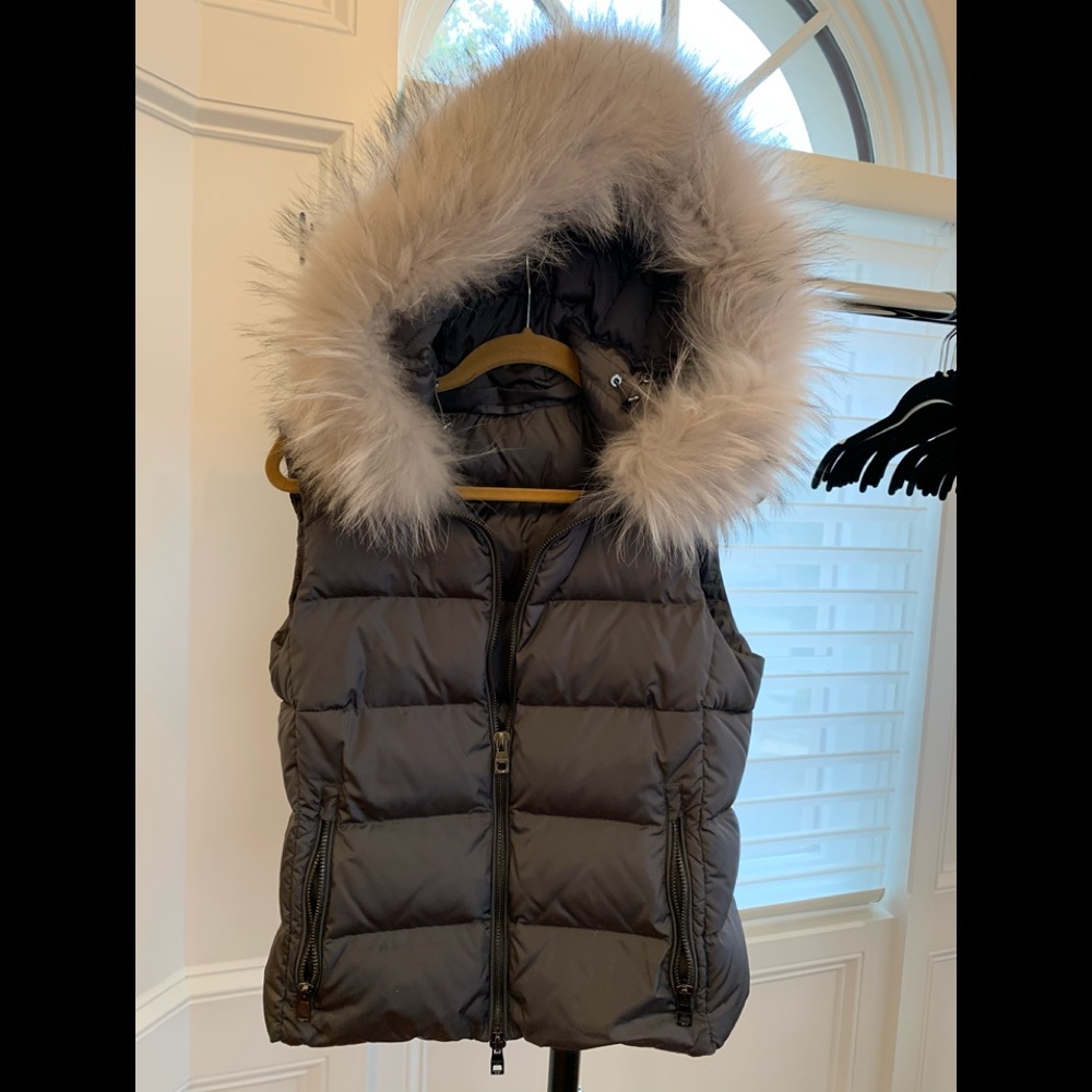 Down-filled vest.